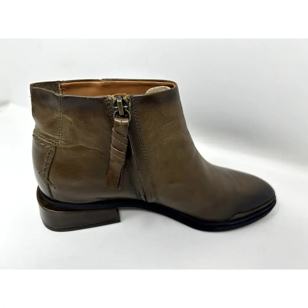 Franco Sarto Womens SARTO Nemi Bootie Boots Shoes Olive Leather 7 M